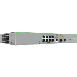 ALLIED TELESIS INC 8 X 10/100T Poe+ Ports And 1 X Gigabit/sfpcomboport, Fixed Ac Power Supply, Us P