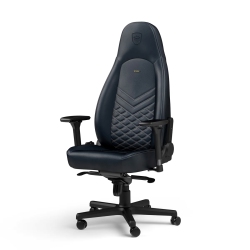 NOBLECHAIRS Icon Premium Gaming And Office Chair - Superior Ergonomics, Genuine Real Leather Upholstery, Supports Up to 150 Kg, Midnight