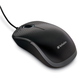 VERBATIM Silent Corded Optical Mouse - In Black