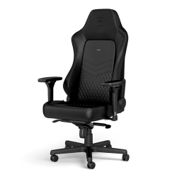 NOBLECHAIRS Hero Premium Gaming And Office Chair - Superior Ergonomics, Genuine Real Leather Upholstery, Supports Up to 150 Kg In Black