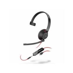 PLANTRONICS Wire C5210 Mono On-Ear Headset With Mic - -USB Type-C (207587-03) In Black