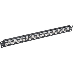 TRIPP LITE 24-Port 1U Rack-Mount Cat6A/cat6/cat5E Offset Feed-Through Patch Panel With Cabl