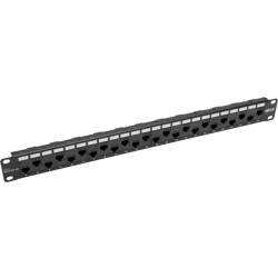 TRIPP LITE 24-Port 1U Rack-Mount Cat5E/6 Offset Feed-Through Patch Panel With Cable Managem