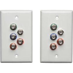 TRIPP LITE Component Video With Stereo Audio Over Cat5/cat6 Extender Kit, Wallplate Transmi