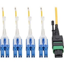 TRIPP LITE Mtp/mpo (Apc) to 8Xlc (Upc) Singlemode Breakout Patch Cable, 40/100 GBe, Qsfp+ 4