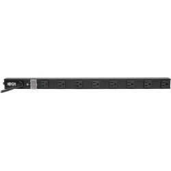 TRIPP LITE 8 Outlet Power Strip 5-15R 15' Cord 15A Vertical 5-15P 24" In Black