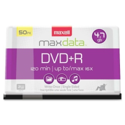 MAXELL - 50 X DVD+R 4.7 GB 16X - Spindle - Storage Media