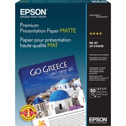 EPSON Matte Paper Heavyweight (8.5X11)(50 Ct)(Bilingual)