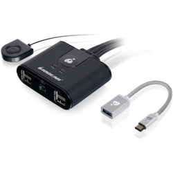 IOGEAR INC 4X4 USB Sharing Switch With USB-C Adapter