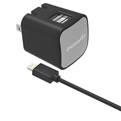 DIGIPOWER Wall Charger 2.4Amp Instasense W/lightning Cable