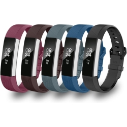 NAVOR Small Premium Replacement Bands - Pack Of 5 - Compatible \w Fitbit Alta Hr Bands - Wristband Strap for Fitbit Alta & Alta Hr/fitbit Ace