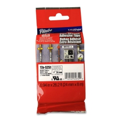 BROTHER International Tzes251 Extra Strength Tape, 1-Inch (Black On White)