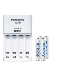 PANASONIC Bq-Cc17 Smart Charger + 4 Aaa (800 Mah) Eneloop Batteries