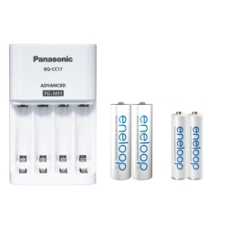 PANASONIC Bq-Cc17 Smart Charger + 2 Aa (2000 Mah) + 2 Aaa (800 Mah) Eneloop Batteries