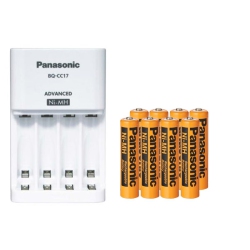 PANASONIC Bq-Cc17 Smart Charger + 8 Aaa Nimh 750 Mah Rechargeable Batteries