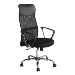FURNITURER Ergonomic Mesh Adjustable Conference Office Executive Chair In Black