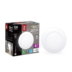 XTRICITY Recessed Lighting Led 4" 12W/720L/5000K/round-White/1Pk