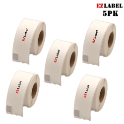 EZLABEL 5 Roll Of Dymo 30254 Clear Self-Adhesive Address Labels 1 1/8" X 3 1/2