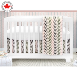 BEBELELO - Bedding 4 Pieces for Baby Pink And With Arrow Pattern In Black
