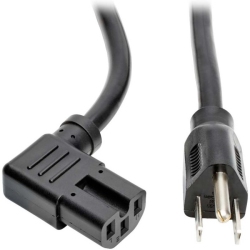 TRIPPLITE C15 Right-Angle Power Cord, 5-15P to C15 - Heavy Duty, 15A, 125V, 14 Awg, 8 Ft