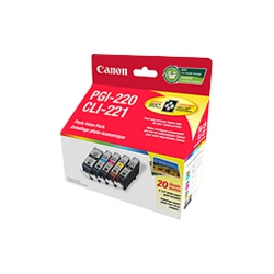CANON 2945B007 Ink Cartridge Pack, Include: Pgi-220 Ink Tank, Cli-221 Blac In Black