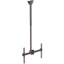 STARTECH Ceiling Tv Mount - 3.5’ to 5’ Pole for 32" to 75" Tvs - Steel