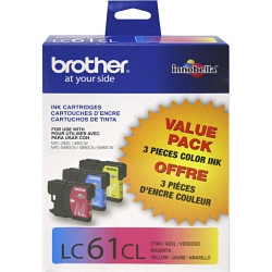 BROTHER 3-Pack Lc613Pks Cyan Magenta for Mfc-6490Cw In Yellow