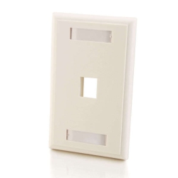 ORTRONICS C2G One Port Keystone Single Gang Wall Plate - - (03410) In White