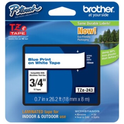 BROTHER Laminated P-Touch Tape - (Tze243) In White