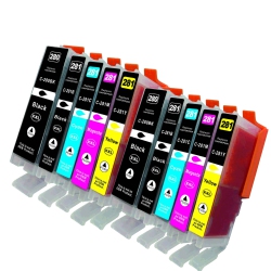 MAX SAVING - 10 Ink (2 Set) Pgi280Xxl, Cli281Xxl Compatible Ink Cartridge (Extra High Yield) for Canon Pgi-280Xxl, Cli-281Xxl for Pixma Ts6120 Ts9120
