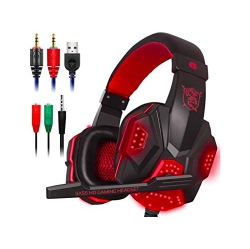 HLD Gaming Headset;3.5MM Wired Bass Stereo Noise Isolation Gaming Headphones With Mic for Laptop; Computer; Ps4; Etc