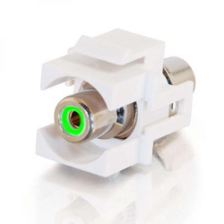 TECH CRAFT Rca Feed Thru "flush Type" Keystone Insert - - Techcraft In Green