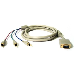 TECH CRAFT 10' VGA Monitor to Rca Component Video Cable (HD15M to 3 X Rca) - Techcraft