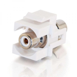 TECH CRAFT Rca Feed Thru "flush Type" Keystone Insert - - Techcraft In White