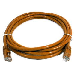 TECH CRAFT 100' Cat5E (350 Mhz) Utp Network Cable - - Techcraft In Orange