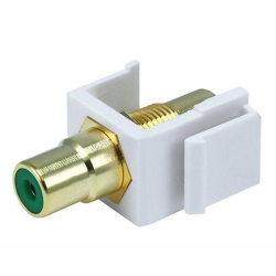 TECH CRAFT Rca Feed Thru Keystone Insert - - Techcraft In Green