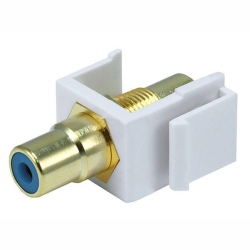 TECH CRAFT Rca Feed Thru Keystone Insert - - Techcraft In Blue