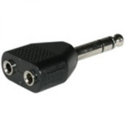 TECH CRAFT 1 1/4" Male to 2 3.5MM Female Stereo Y Adapter - Techcraft