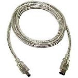 TECH CRAFT 6' Ieee 1394 Firewire Cable - 6 Pin to 4 Pin - Clear Techcraft