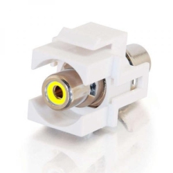 TECH CRAFT Rca Feed Thru "flush Type" Keystone Insert - - Techcraft In Yellow