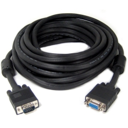TECH CRAFT 10' High Resolution Coax VGA Extension Cable (HD15M/f)With Ferrite - Techcraft