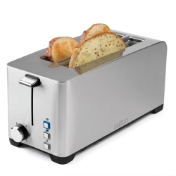 SALTON Et1817 Long Slot Toaster Stainless Steel 4 Slice