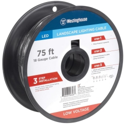 WESTINGHOUSE 18Awg Landscape Lighting Cable 75 Ft.- 2 Conductor