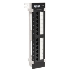 TRIPP LITE Cat6/cat5 110 Patch Panel 12-Port Vertical Wall-Mount - (N250-012)