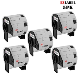 EZLABEL 5 Pack Compatible Brother Dk1209 Multi-Purpose Die Cut Label 1.1" X 2.4" With Own Cartridge Holder