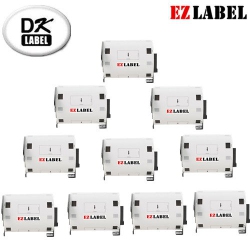 EZLABEL 10 Pack Brother Compatible Dk1240 1.9" X 4" Large Multi-Purpose Die-Cut Labels