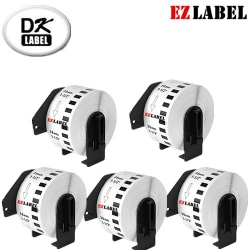 EZLABEL 5 Pack Brother Compatible Dk2225 Continuous Paper Labels ( 1.5" X 100'; 38MM X 30.48M )