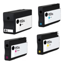 MAX SAVING -4 Pack (Bk C M Y) Compatible Ink Cartridge for HP 950Xl/hp951Xl (Cn045An) Printer 8100, 8600, 8610, 8615, 8620, 8625, 8630