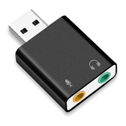 NAVOR Plug & Play USB Audio Adapter \w 3.5MM Headphone Jack External Stereo Sound Adapter Compatible \w Windows PC, Linux & Mac Portable