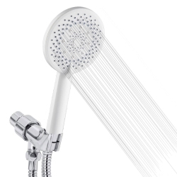 KUNOVA 4.7" / 120 MM Plastic Shower Head Handheld Shower Head \w 5Ft / 1.5M Hose, 5 Settings Finished Hand Held Rainfall Shower Set- Including